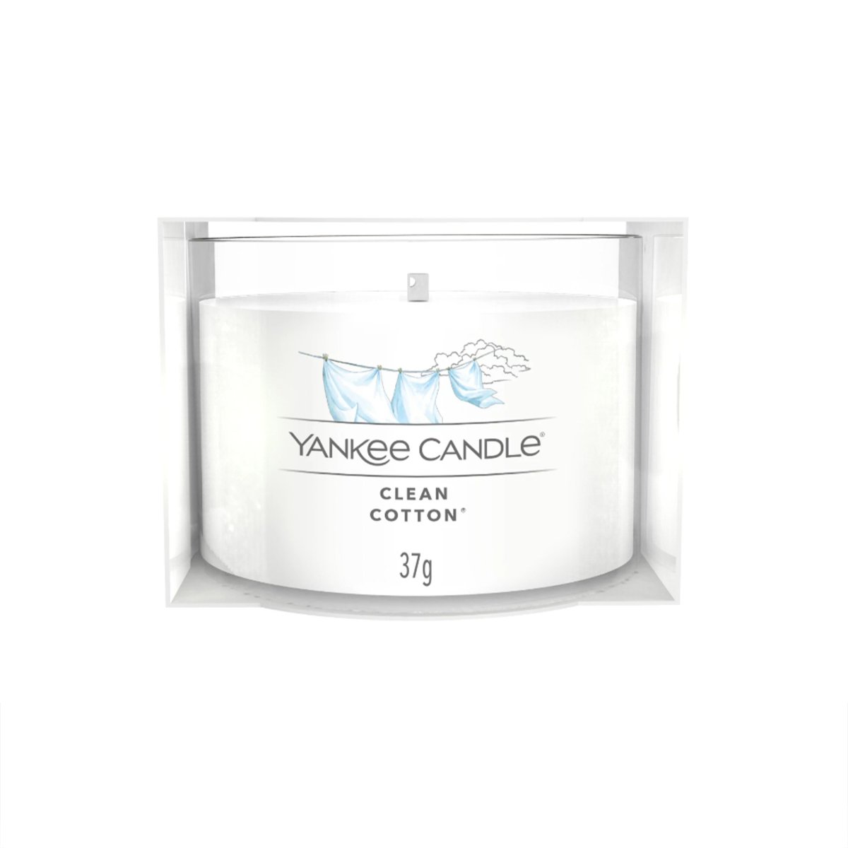 Candela Votiva in vetro "Clean Cotton" Yankee Candle - Kōdō.boutique