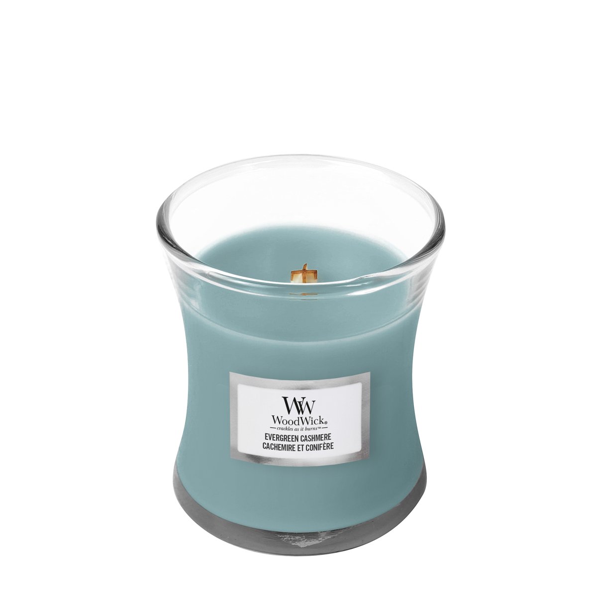 Mini Candela Clessidra, Evergreen Cashmere Wood Wick - Kōdō.boutique