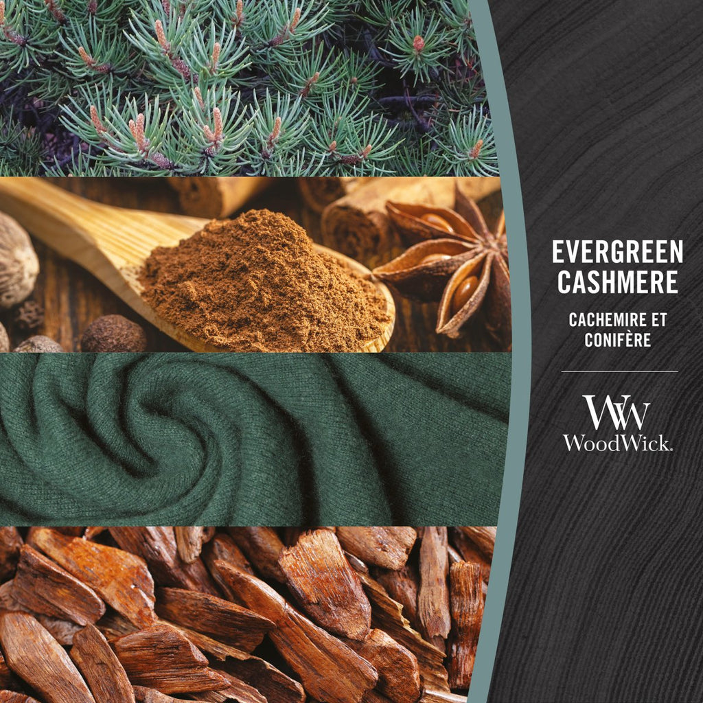 Mini Candela Clessidra, Evergreen Cashmere Wood Wick - Kōdō.boutique