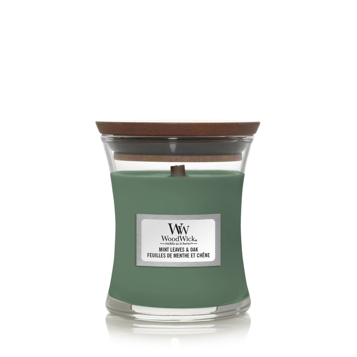 Mini Candela Clessidra, Mint Leaves & Oak Wood Wick - Kōdō.boutique