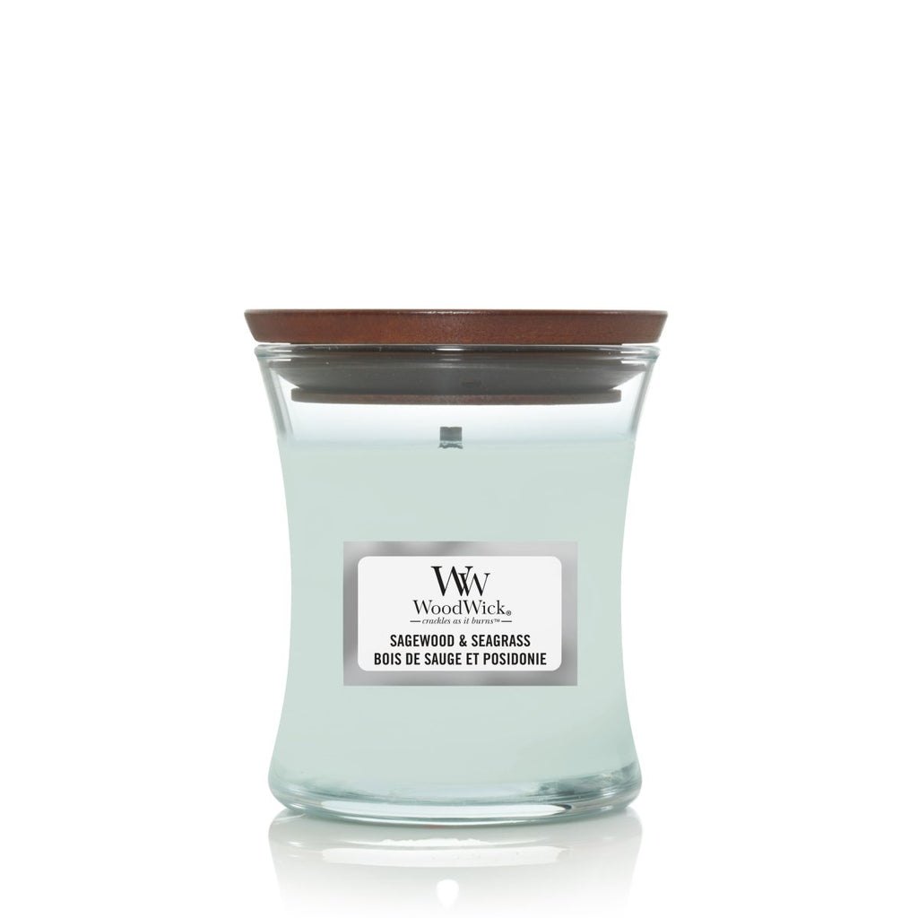 Mini Candela Clessidra, Sagewood & Seagrass Wood Wick - Kōdō.boutique