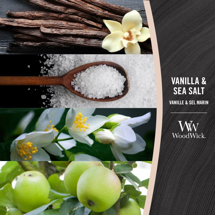 Mini Candela Clessidra, Vanilla & Sea Salt Wood Wick - Kōdō.boutique