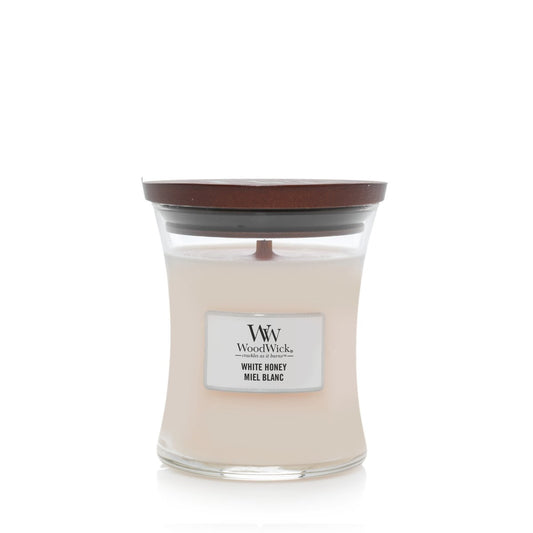 Mini Candela Clessidra, White Honey Wood Wick - Kōdō.boutique