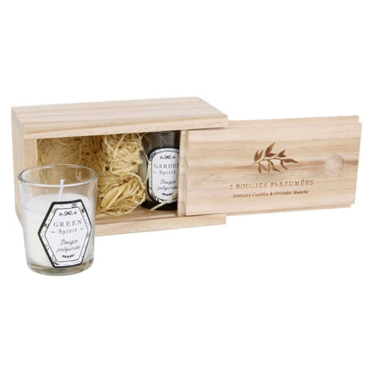 Set regalo candele profumate in scatola di legno - Kōdō.boutique